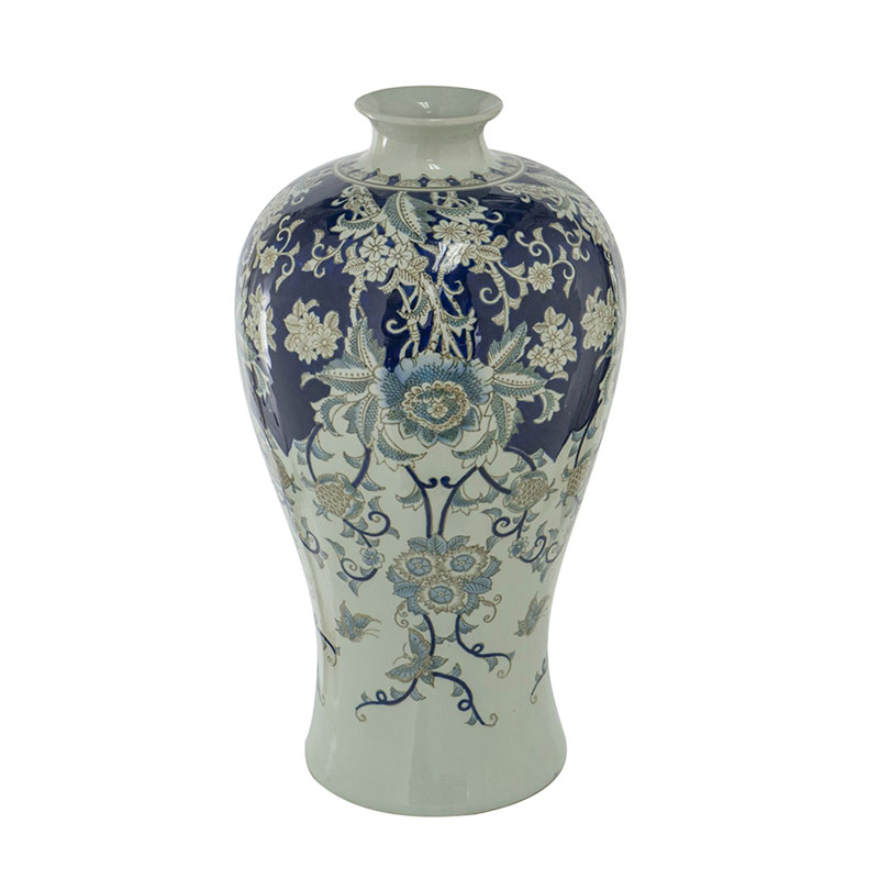 Ваза Blue & White Ornament Vase 62 Белый Синий Ваза Blue & White Ornament Vase 62 Белый Синий в Челябинске | Loft Concept