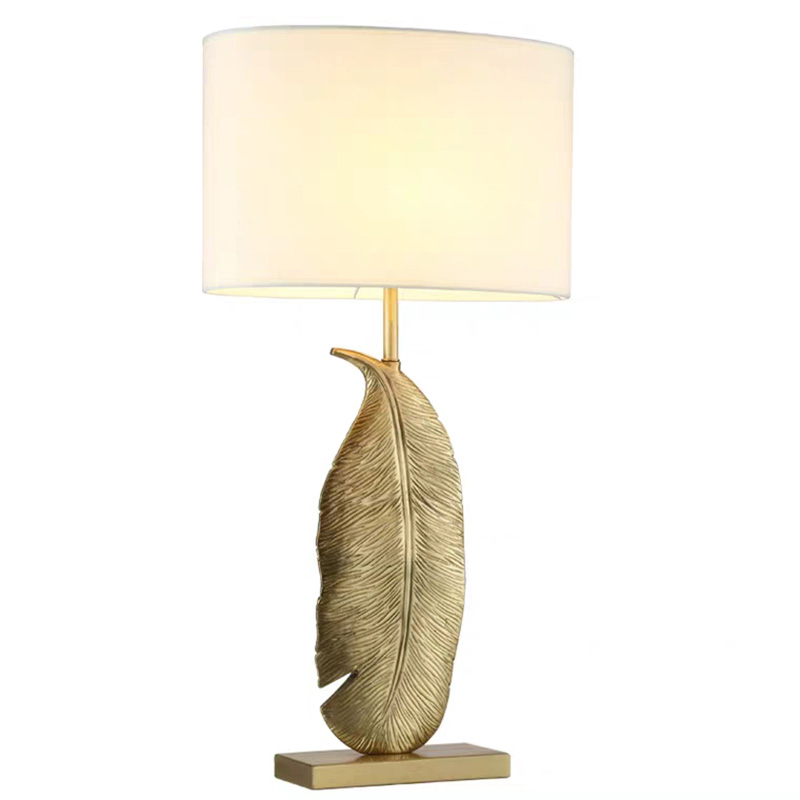Настольная лампа Leaf Brass Table Lamp Золотой Белый Черный Настольная лампа Leaf Brass Table Lamp Золотой Белый Черный в Челябинске | Loft Concept