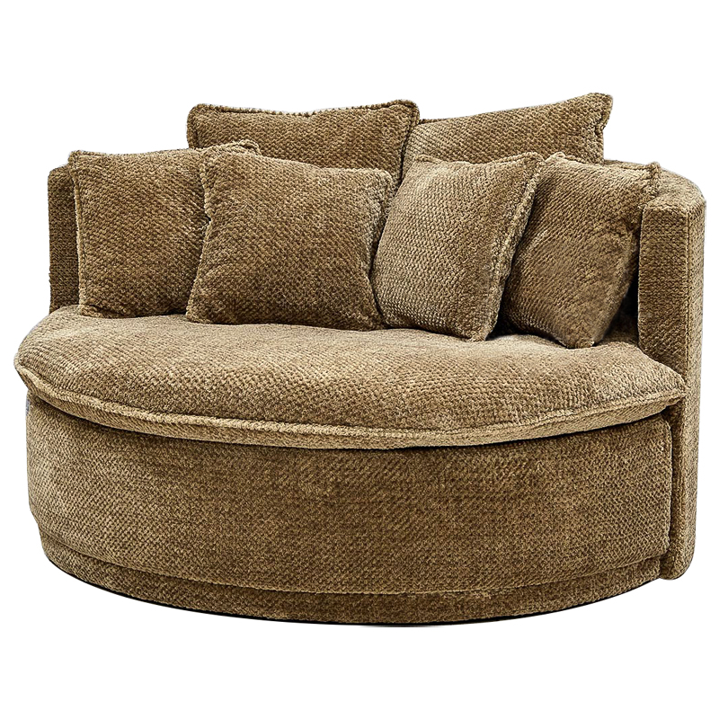 Кушетка круглая Endeavor Chair Коричневая Коричневый Кушетка круглая Endeavor Chair Коричневая Коричневый в Челябинске | Loft Concept