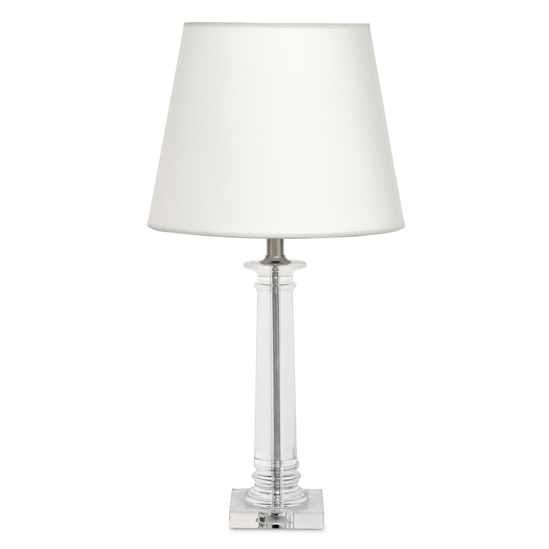 Настольная лампа Eichholtz Table Lamp Bulgari S Прозрачный Белый Никель Настольная лампа Eichholtz Table Lamp Bulgari S Прозрачный Белый Никель в Челябинске | Loft Concept