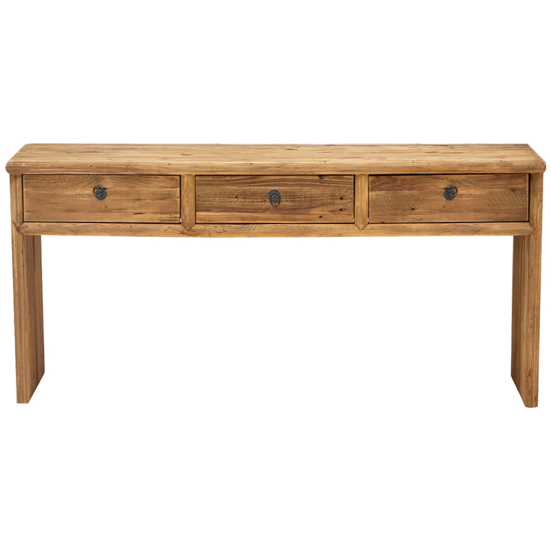 Деревянная консоль с 3-мя ящиками Gillian Wood Console Коричневый Древесина Деревянная консоль с 3-мя ящиками Gillian Wood Console Коричневый Древесина в Челябинске | Loft Concept
