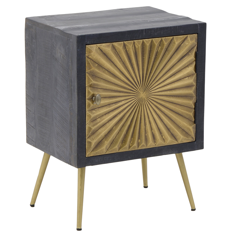 Тумба Loritz Sun Nightstand Золотой Черный Тумба Loritz Sun Nightstand Золотой Черный в Челябинске | Loft Concept