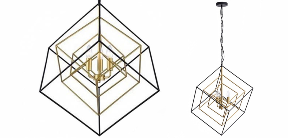 Светильник CUBIST Pendant Black and Gold 3 lamp Светильник CUBIST Pendant Black and Gold 3 lamp - Loft-Concept в Челябинске
