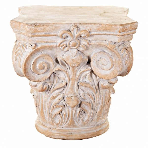 Приставной стол Antique column Бежево-серый Приставной стол Antique column Бежево-серый в Челябинске | Loft Concept