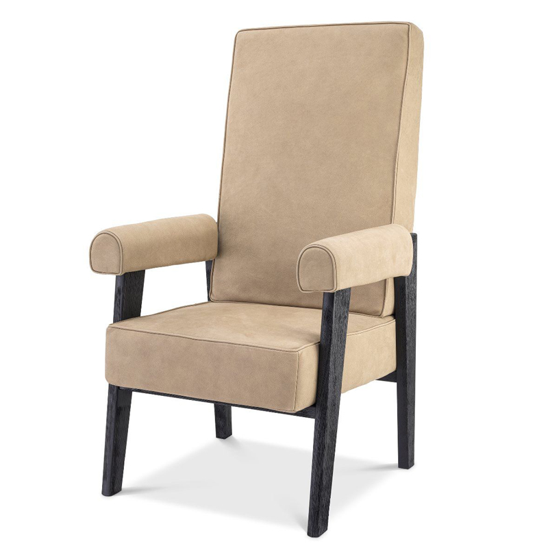 Кресло Eichholtz Chair Milo High Черный Бежевый Кресло Eichholtz Chair Milo High Черный Бежевый в Челябинске | Loft Concept