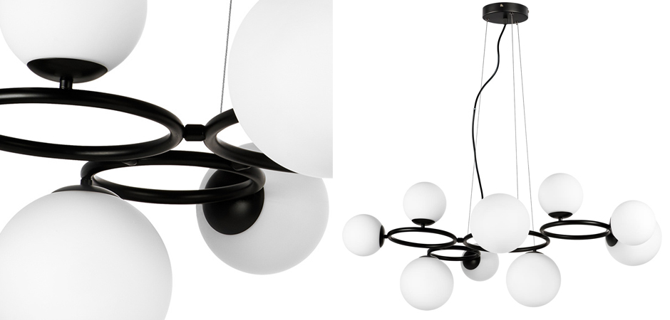 Люстра Bubbles on 4 Rings Chandelier Black Люстра Bubbles on 4 Rings Chandelier Black - Loft-Concept в Челябинске