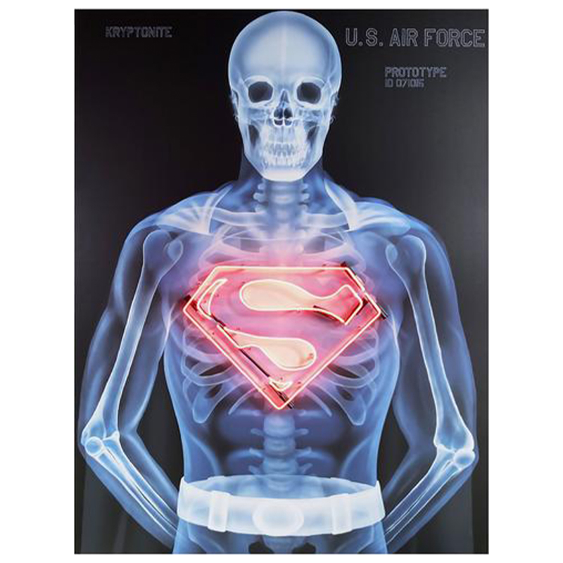 Дизайнерский Неоновый Постер Супермен Superman Skeleton Мульти Дизайнерский Неоновый Постер Супермен Superman Skeleton Мульти в Челябинске | Loft Concept