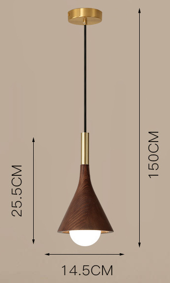 Подвесной светильник с деревянным корпусом конусообразной формы TAPIO Walnut Подвесной светильник с деревянным корпусом конусообразной формы TAPIO Walnut в Челябинске