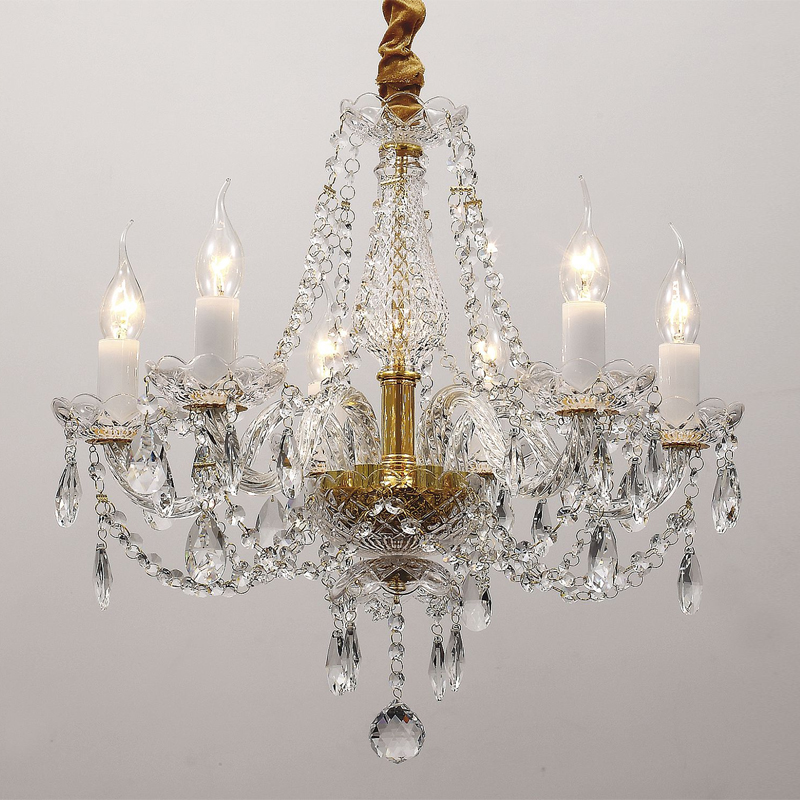 Хрустальная люстра со стеклянными рожками CRYSTAL LAMPS Золотой Прозрачный Хрустальная люстра со стеклянными рожками CRYSTAL LAMPS Золотой Прозрачный в Челябинске | Loft Concept