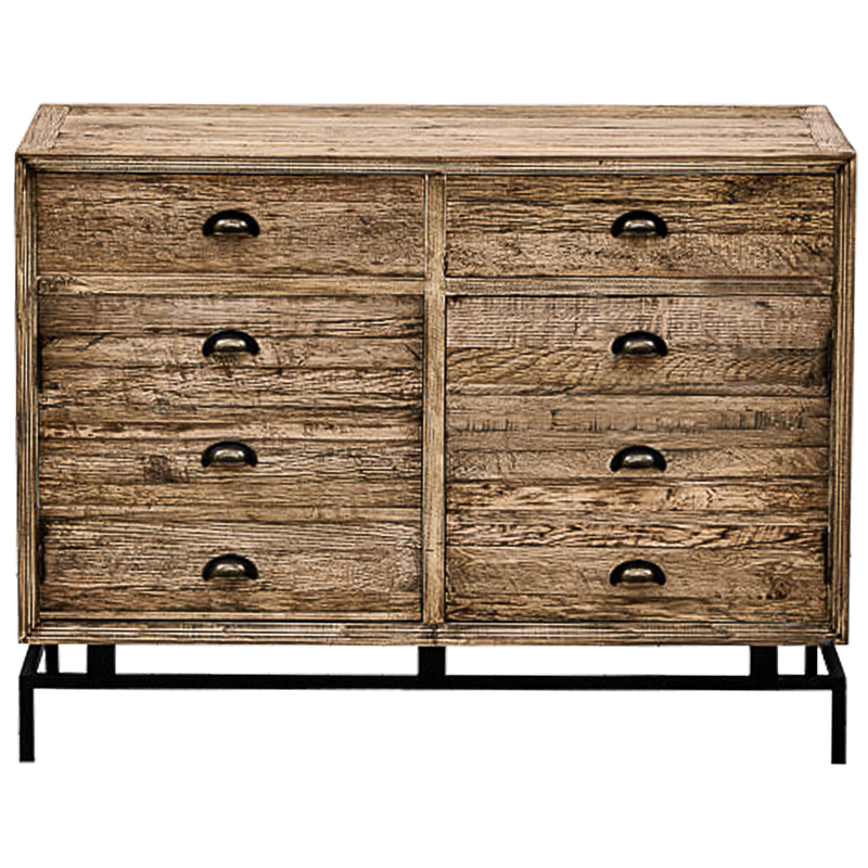 Комод деревянный в стиле Лофт Eligio Wood Commode Коричневый Черный Комод деревянный в стиле Лофт Eligio Wood Commode Коричневый Черный в Челябинске | Loft Concept