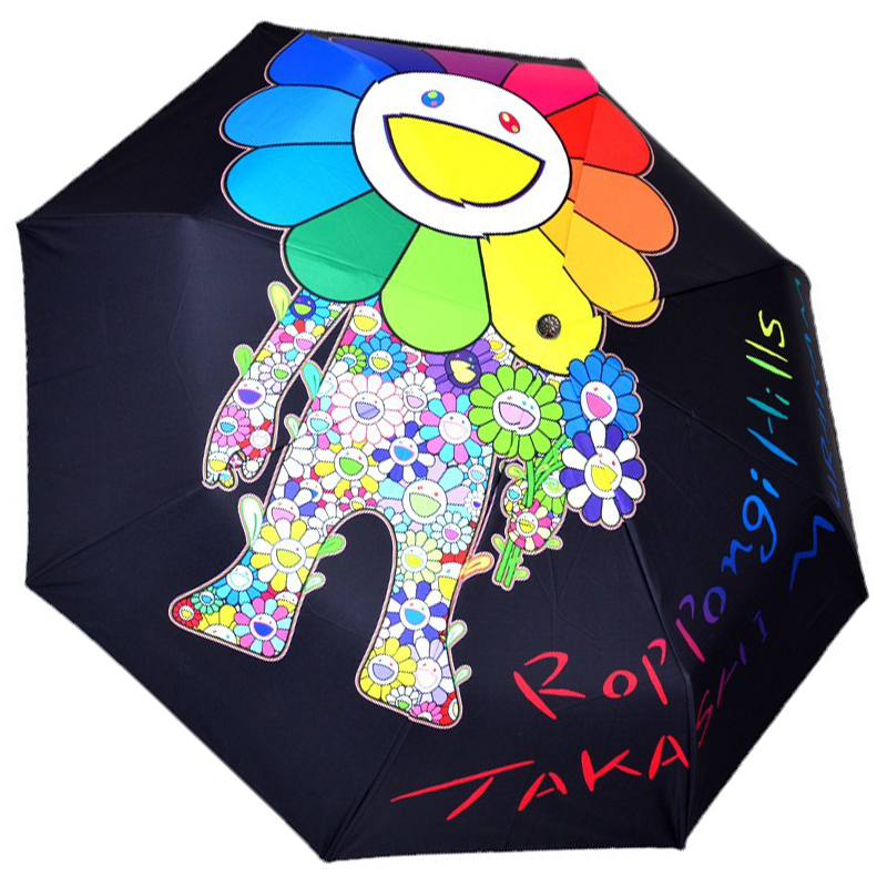 Зонт раскладной TAKASHI MURAKAMI дизайн 005 Черный цвет Черный Мульти Зонт раскладной TAKASHI MURAKAMI дизайн 005 Черный цвет Черный Мульти в Челябинске | Loft Concept
