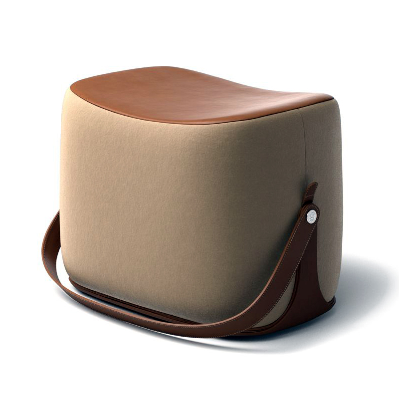 Пуф Langtry Pouf Beige Бежевый Коричневый в Челябинске | Loft Concept 