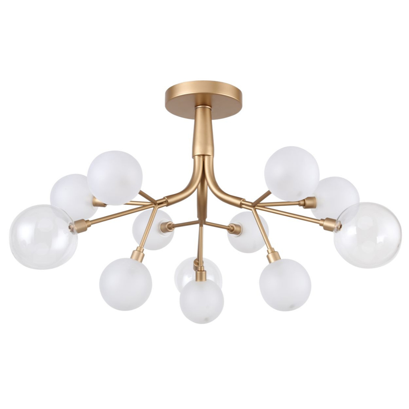 Потолочный Светильник Berries Chandelier White матовое золото Прозрачный Прозрачный белый Потолочный Светильник Berries Chandelier White матовое золото Прозрачный Прозрачный белый в Челябинске | Loft Concept