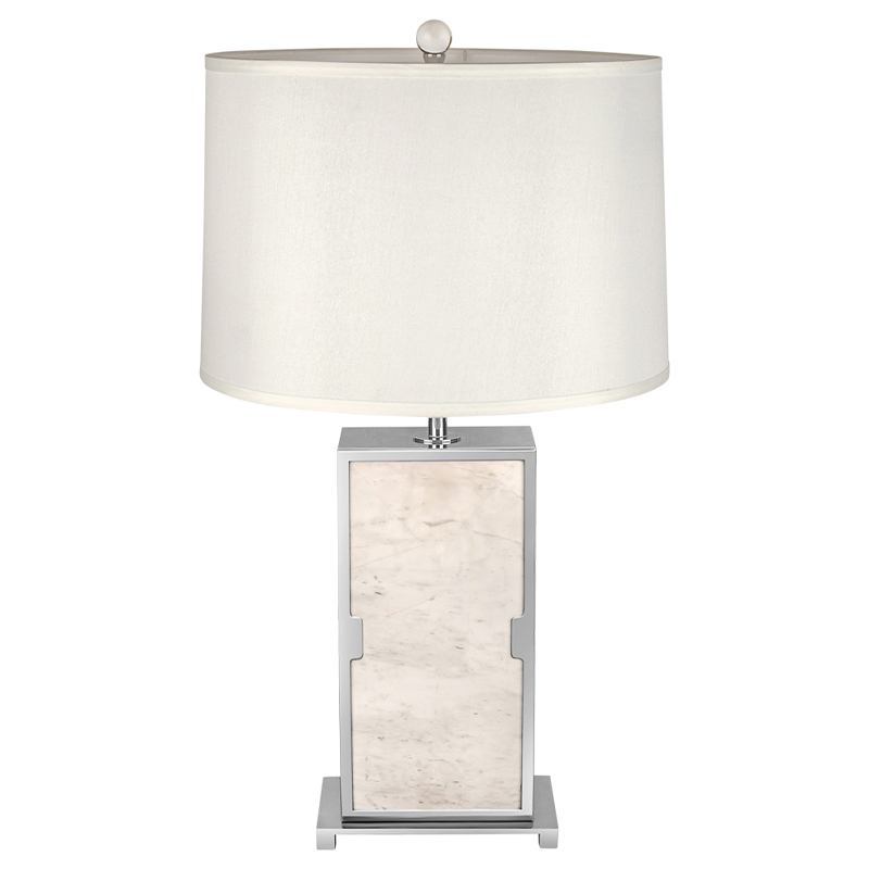 Настольная лампа с абажуром Wilbur Chrome Marble Table Lamp Хром ivory ( слоновая кость ) Настольная лампа с абажуром Wilbur Chrome Marble Table Lamp Хром ivory ( слоновая кость ) в Челябинске | Loft Concept