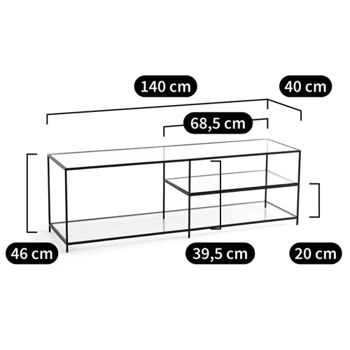 ТВ-тумба из стекла и металла Tingey Metal Glass TV Stand ТВ-тумба из стекла и металла Tingey Metal Glass TV Stand в Челябинске
