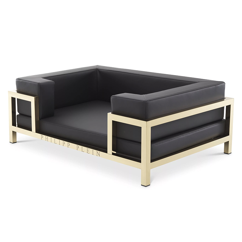 Лежанка для домашних животных Philipp Plein Dogbed High Conic XL Gold Черный Золотой Лежанка для домашних животных Philipp Plein Dogbed High Conic XL Gold Черный Золотой в Челябинске | Loft Concept
