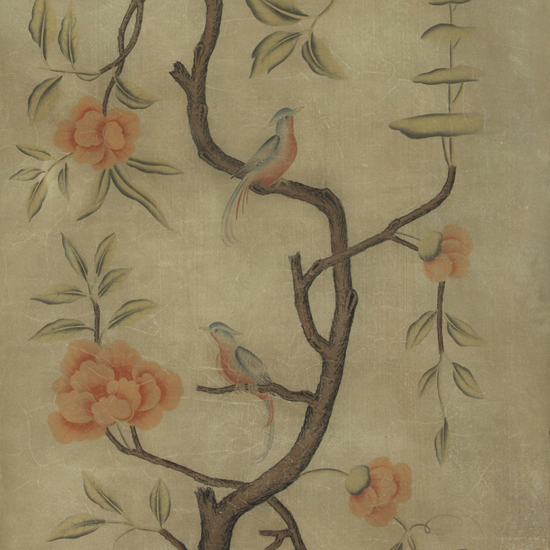 Обои ручная роспись Gustavian Tree of Life Special Colourway on brown Williamsburg Обои ручная роспись Gustavian Tree of Life Special Colourway on brown Williamsburg в Челябинске | Loft Concept