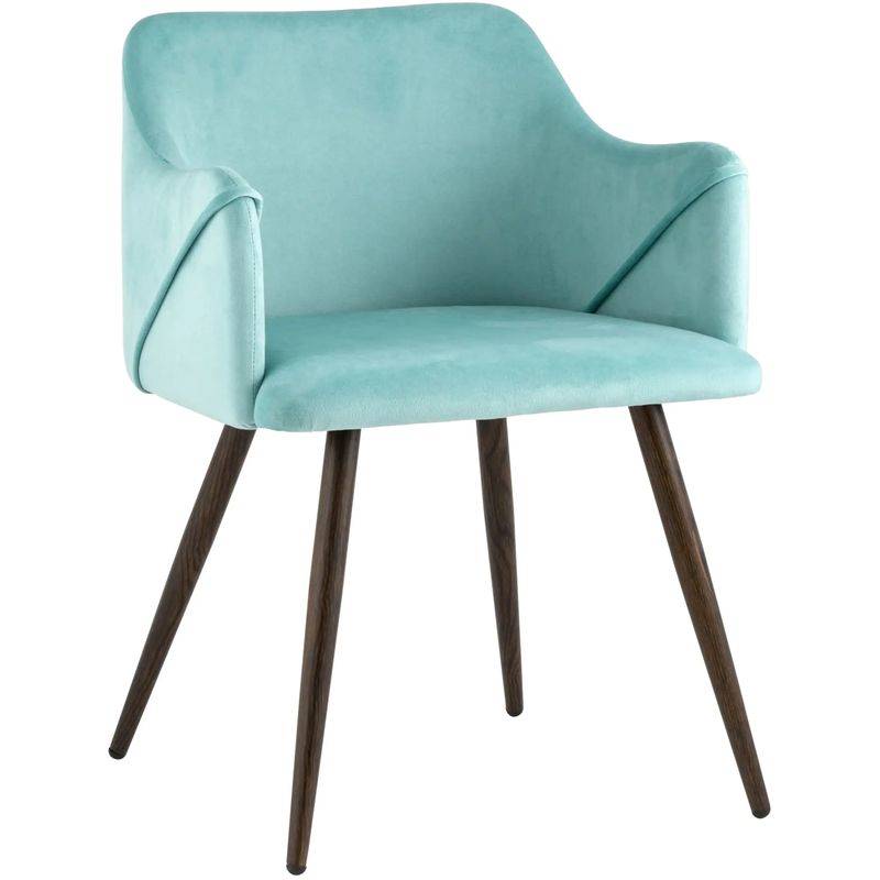 Стул Monarch Chair Бирюзовый Велюр Бирюзовый Коричневый Стул Monarch Chair Бирюзовый Велюр Бирюзовый Коричневый в Челябинске | Loft Concept