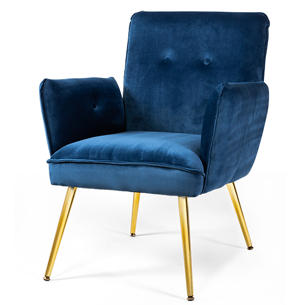 Кресло Mentoro blue Синий Латунь Кресло Mentoro blue Синий Латунь в Челябинске | Loft Concept