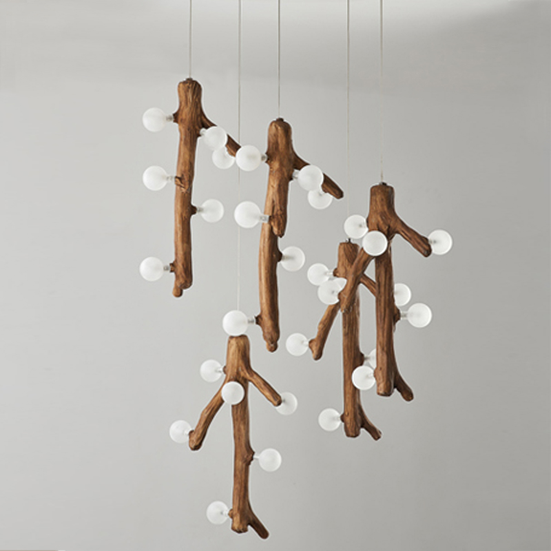 Люстра Tree branch Circle Chandelier Коричневый Белый Люстра Tree branch Circle Chandelier Коричневый Белый в Челябинске | Loft Concept