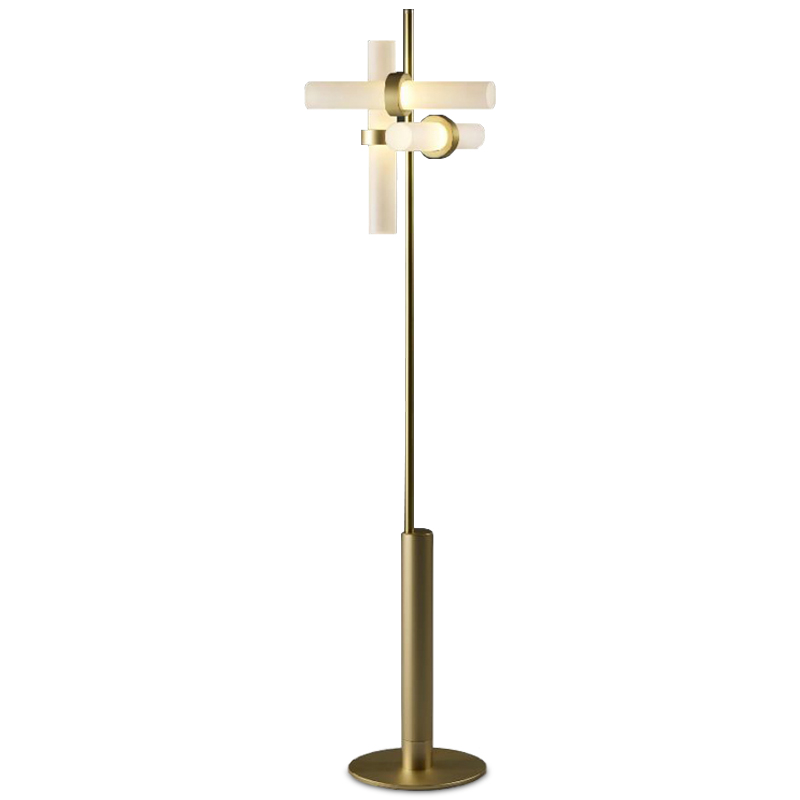 Торшер CILON Typography Floor Lamp III Золотой Белый Торшер CILON Typography Floor Lamp III Золотой Белый в Челябинске | Loft Concept