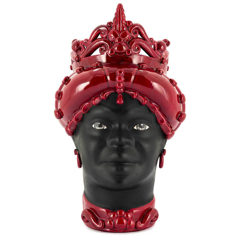 Ваза VASE MORO LADY MED. MAT H45 burgundy Черный Бургундский красный Ваза VASE MORO LADY MED. MAT H45 burgundy Черный Бургундский красный в Челябинске | Loft Concept