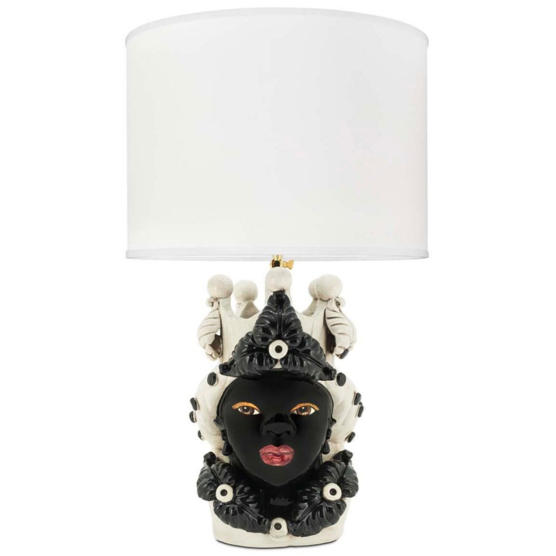 Настольная лампа Table Lamp Moro Lady Eve White Белый Черный в Челябинске | Loft Concept 