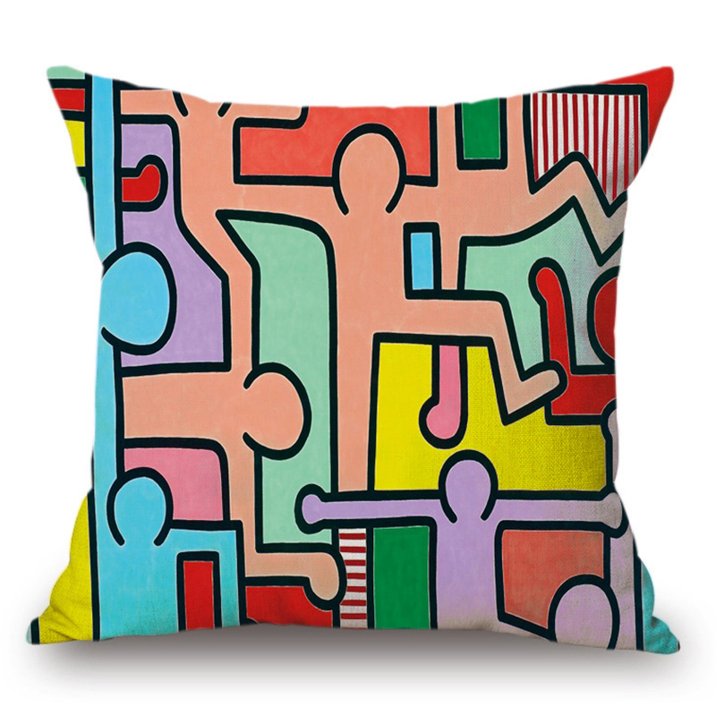 Подушка Keith Haring 7 Мульти Подушка Keith Haring 7 Мульти в Челябинске | Loft Concept