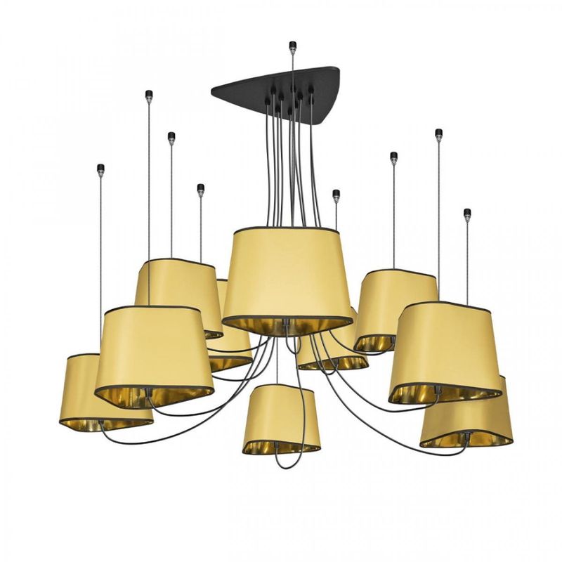 Люстра Designheure Lighting Gold 10 плафонов Золотой Черный Люстра Designheure Lighting Gold 10 плафонов Золотой Черный в Челябинске | Loft Concept