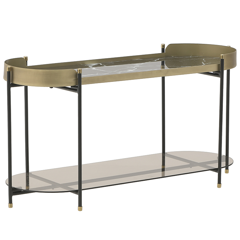 Кофейный стол Neale Coffee Table Золотой Черный Черный Мрамор Nero Кофейный стол Neale Coffee Table Золотой Черный Черный Мрамор Nero в Челябинске | Loft Concept