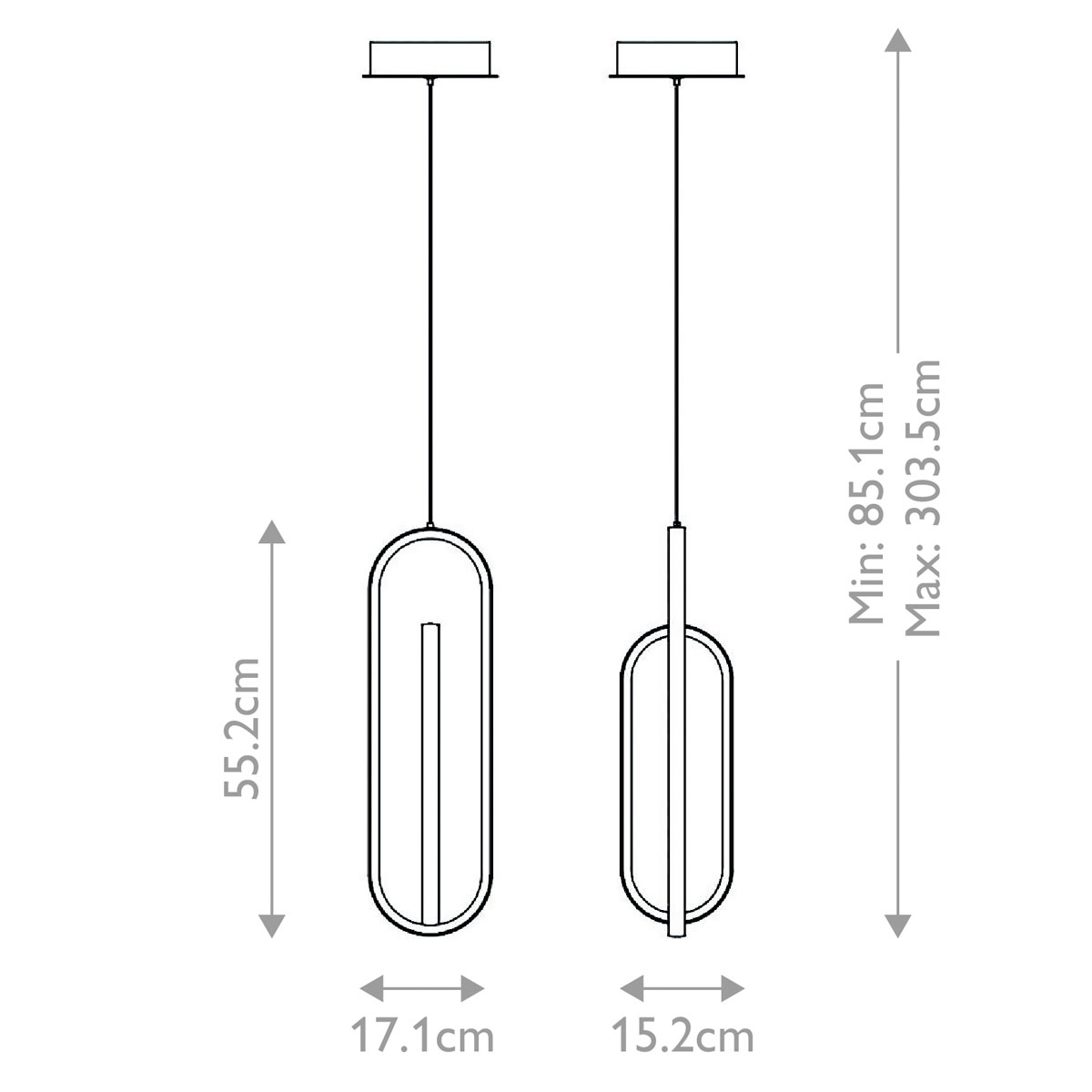 Подвесной светильник золотого цвета с двумя вытянутыми овальными рамками в форме скрепки Eurofase в Челябинске