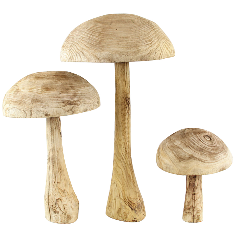Декоративные деревянные статуэтки Грибы Wooden Mushrooms Древесина Декоративные деревянные статуэтки Грибы Wooden Mushrooms Древесина в Челябинске | Loft Concept