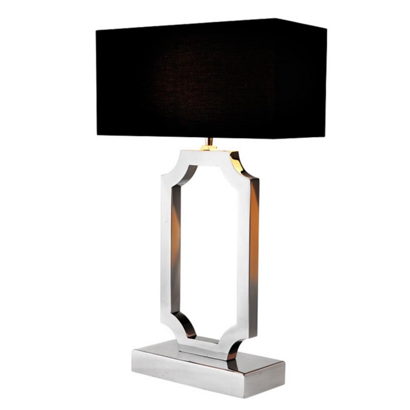 Настольная лампа Maureen Table Lamp Хром Черный Настольная лампа Maureen Table Lamp Хром Черный в Челябинске | Loft Concept