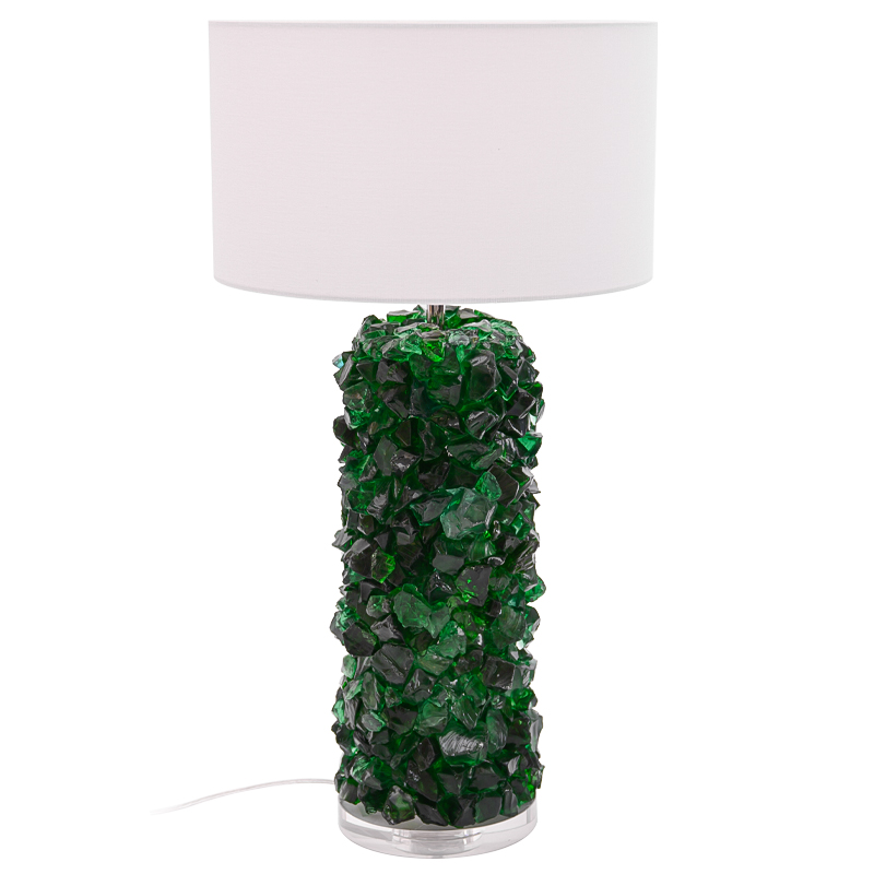 Настольная лампа Enide Green Table Lamp с абажуром Зеленый Белый Прозрачный Настольная лампа Enide Green Table Lamp с абажуром Зеленый Белый Прозрачный в Челябинске | Loft Concept