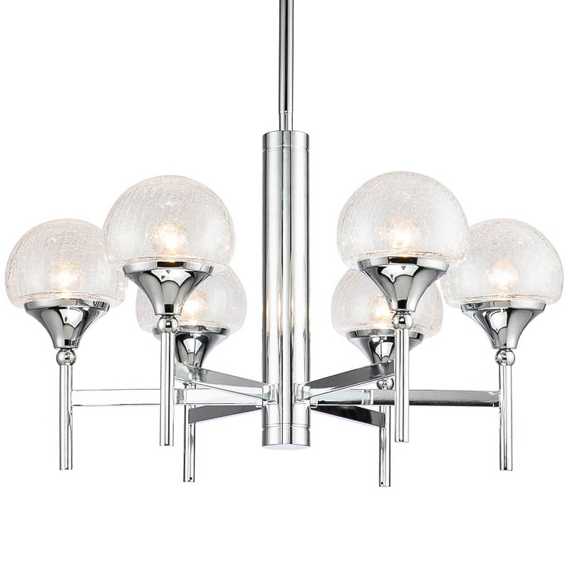 Люстра Lluis Chandelier 6 Хром Прозрачный Люстра Lluis Chandelier 6 Хром Прозрачный в Челябинске | Loft Concept
