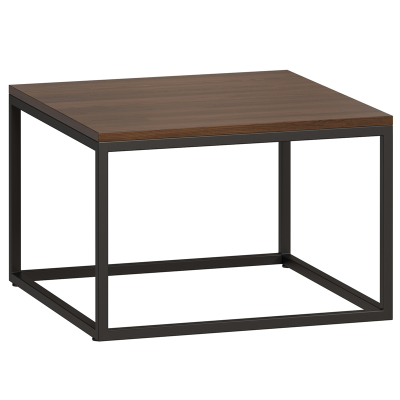 Кофейный стол Industrial Oak Philomel Coffee Table square Коричневый Черный в Челябинске | Loft Concept 