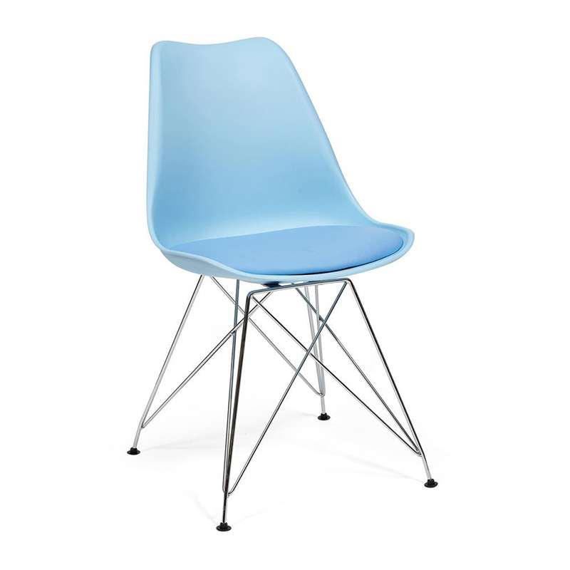 Стул DSR blue Голубой Хром Стул DSR blue Голубой Хром в Челябинске | Loft Concept