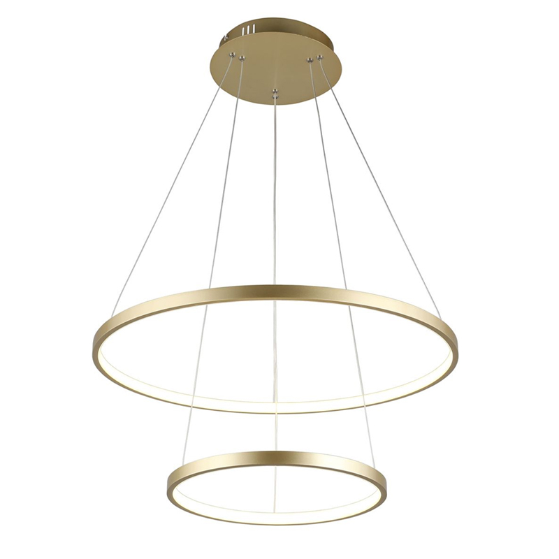Люстра Ring Horizontal Double Gold Золотой Люстра Ring Horizontal Double Gold Золотой в Челябинске | Loft Concept