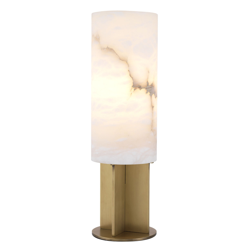 Настольная лампа Eichholtz Table Lamp Giorgina Латунь Античная полированная Белый Настольная лампа Eichholtz Table Lamp Giorgina Латунь Античная полированная Белый в Челябинске | Loft Concept