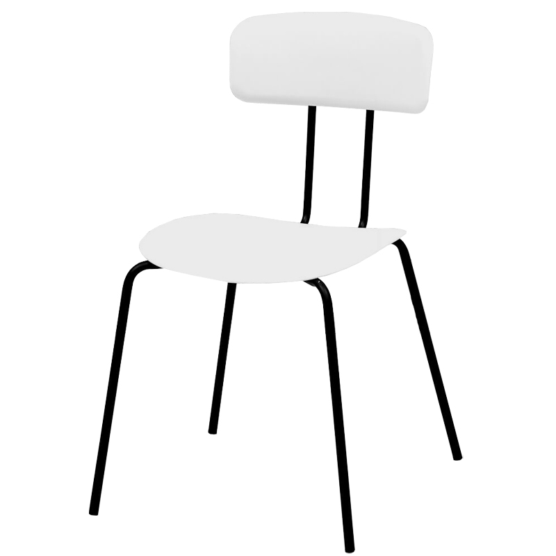 Стул Tyler Loft Stool White Белый Черный в Челябинске | Loft Concept 