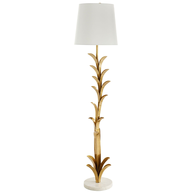 Торшер Arteriors ABBOTT FLOOR LAMP Латунь Белый Торшер Arteriors ABBOTT FLOOR LAMP Латунь Белый в Челябинске | Loft Concept