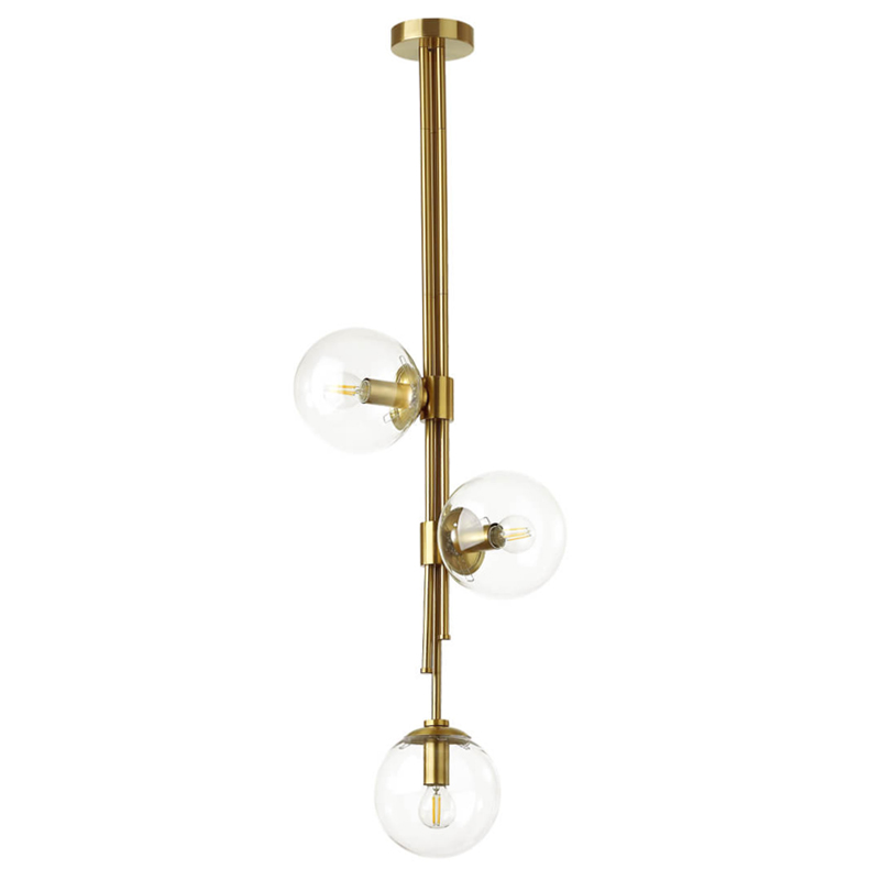 Светильник TRILOGY Ceiling Light Clear glass 100 Латунь Прозрачное Стекло Светильник TRILOGY Ceiling Light Clear glass 100 Латунь Прозрачное Стекло в Челябинске | Loft Concept