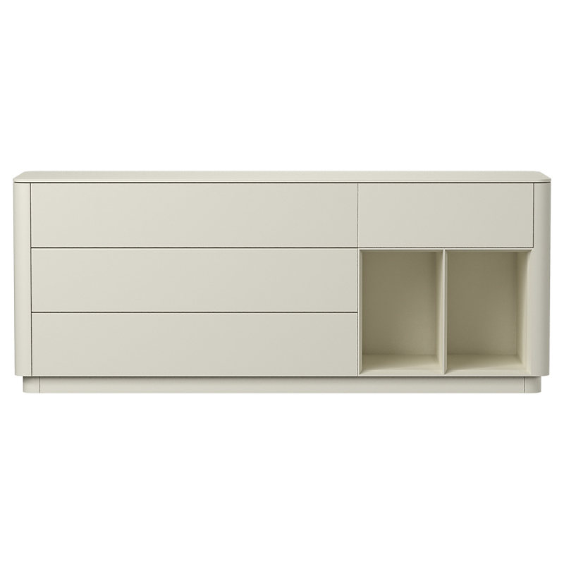 Тумба молочного цвета с ящиками и полками Tammi  Молочный в Челябинске | Loft Concept 