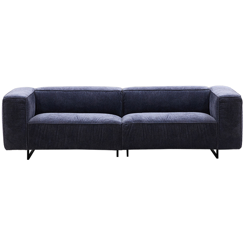 Диван Bastien Soft Dark Blue Sofa Темно-синий Черный Диван Bastien Soft Dark Blue Sofa Темно-синий Черный в Челябинске | Loft Concept