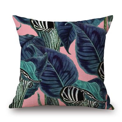Декоративная подушка Tropics #2 Розовый пастельный Зеленый Декоративная подушка Tropics #2 Розовый пастельный Зеленый в Челябинске | Loft Concept
