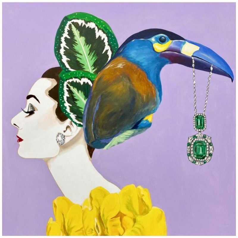 Картина Audrey with Blue Toucan Headdress Мульти в Челябинске | Loft Concept 