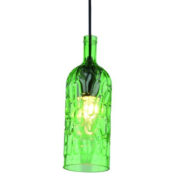 Подвесной светильник Geometry Glass Green Bottle Pendant Зеленый Подвесной светильник Geometry Glass Green Bottle Pendant Зеленый в Челябинске | Loft Concept