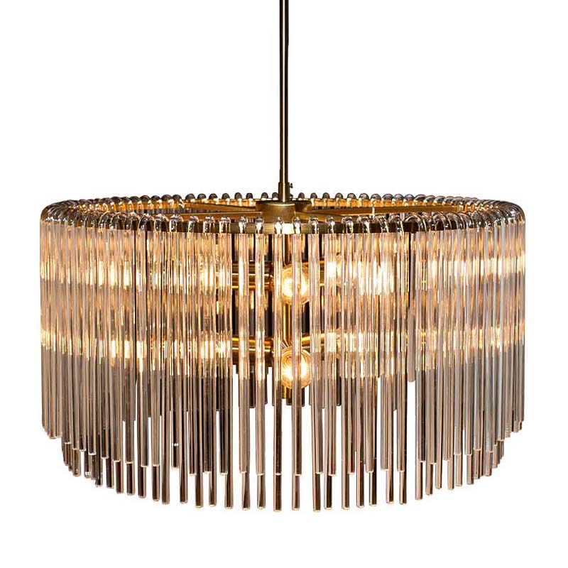 Люстра Hexagon Tube Light Suspensions Circle gold Золотой Люстра Hexagon Tube Light Suspensions Circle gold Золотой в Челябинске | Loft Concept