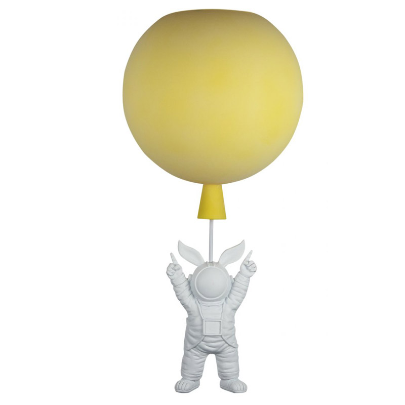 Потолочный светильник Cosmonaut yellow ball Белый Желтый Потолочный светильник Cosmonaut yellow ball Белый Желтый в Челябинске | Loft Concept