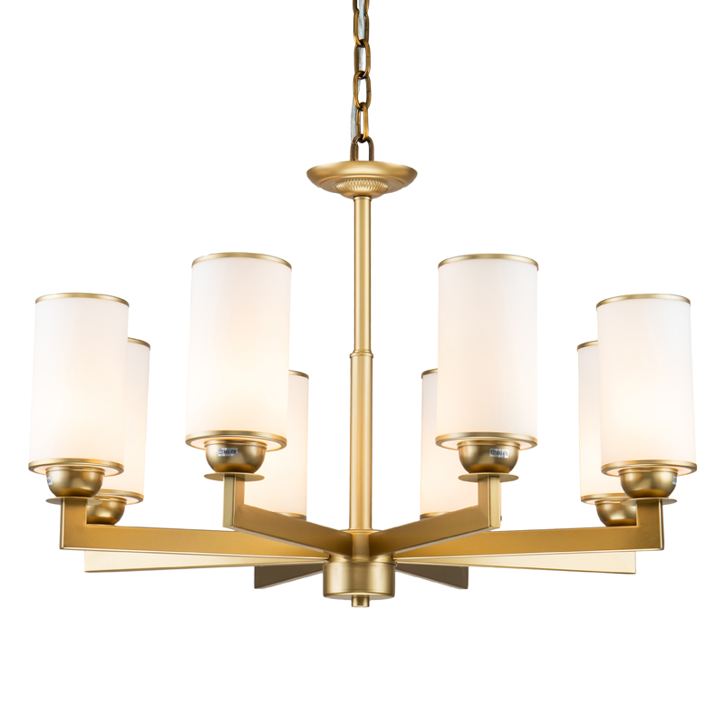 Люстра Amoret Chandelier 76 Латунь Белое матовое стекло Люстра Amoret Chandelier 76 Латунь Белое матовое стекло в Челябинске | Loft Concept